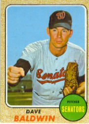 1968 Topps Baseball Cards      231     Dave Baldwin RC